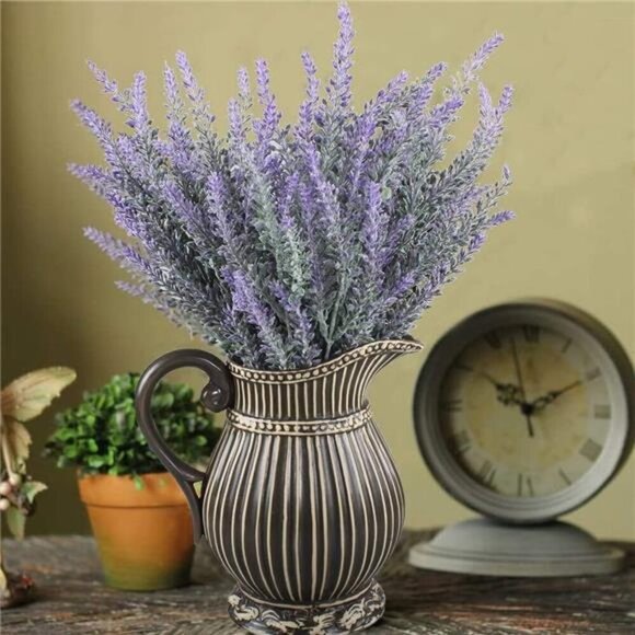 Purple Artificial Lavender Flowers 4pcs Wedding Home Table Decor Bouquet - Picture 5 of 7